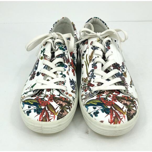 ECCO X KRISTJANA S. WILLIAMS Soft 7 Sneaker EU 41 10-10.5 White Floral 470303 - Picture 5 of 11